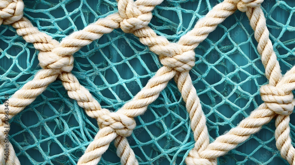 Marine fishing net equipment pattern isolated on white background. Marine fishing net equipment pattern isolated on white background.