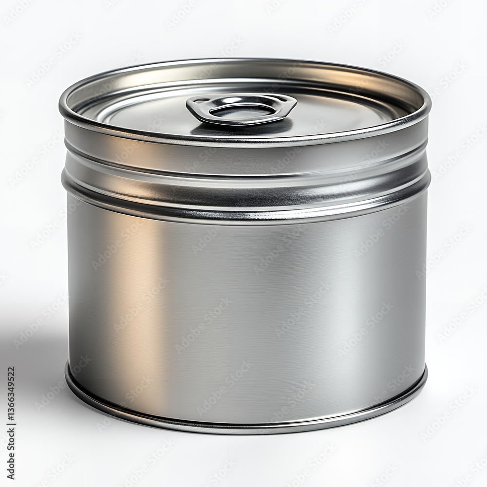 Sealed Metal Canister Packaging Mockup Empty Tin Container Design Sealed Metal Canister Packaging Mockup Empty Tin Container Design