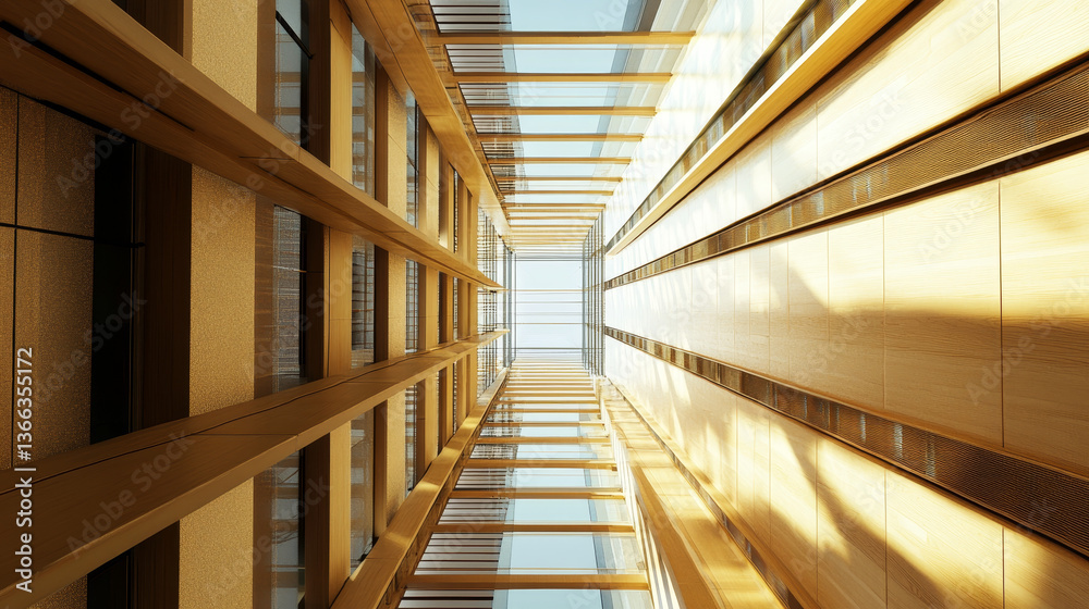 Fototapeta premium Efficient Flow: Air Duct Conditioning in Building Ceilings