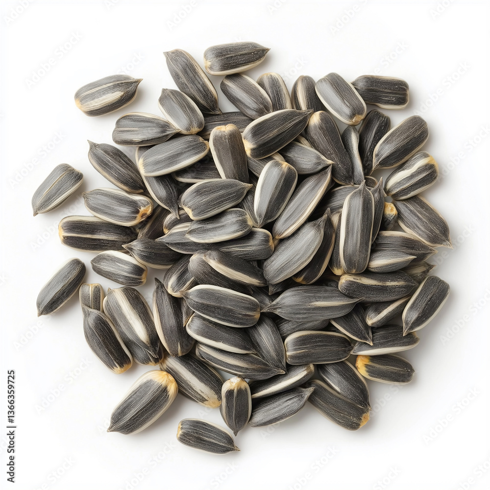 sunflower seeds, Isolated on white Background. sunflower seeds, Isolated on white Background.