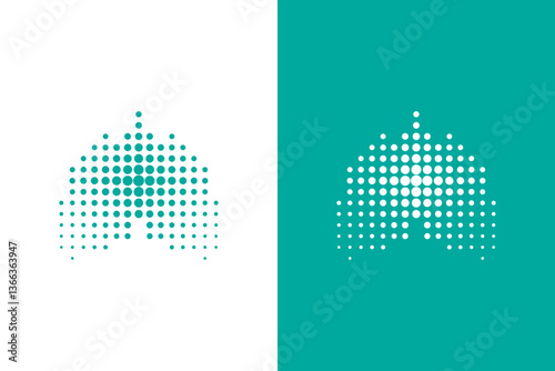 Lungs logo design. World Pneumonia Day logotype design.