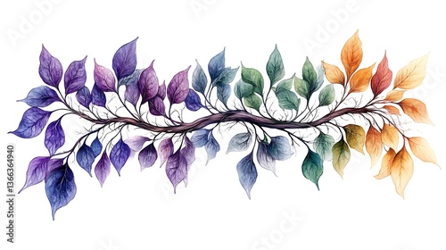 Bright valerian root and leaves with colors high resolution photo