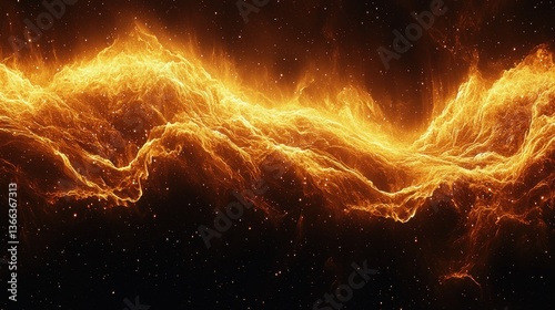 Abstract fiery waves in the cosmos
