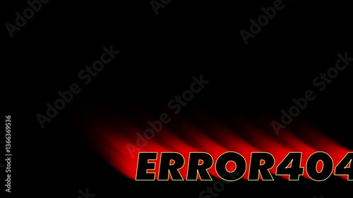 error404 text animation with red echo effect