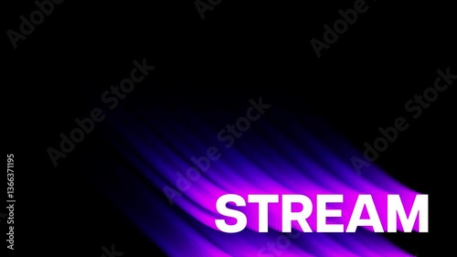 stream offline text animation with echo effects