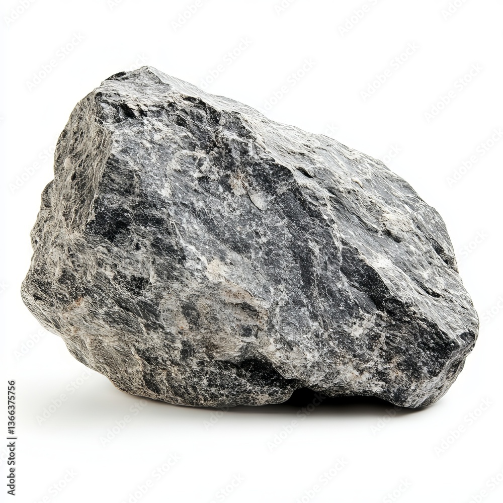 Fototapeta premium granite stone isolated on white
