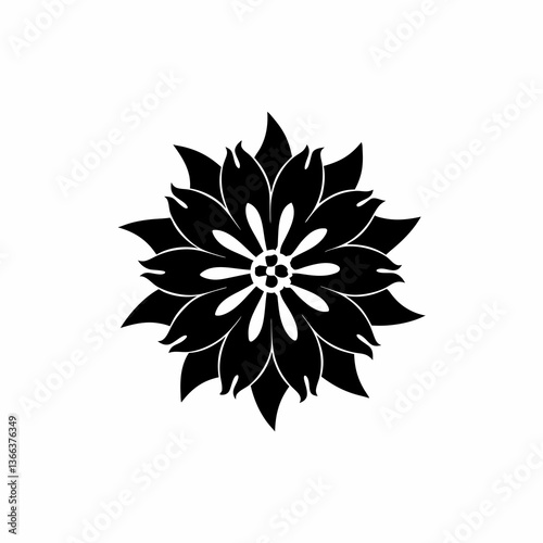 creative details Bee Balm Floral Icon vector illustration