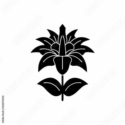 creative details Bee Balm Floral Icon vector illustration