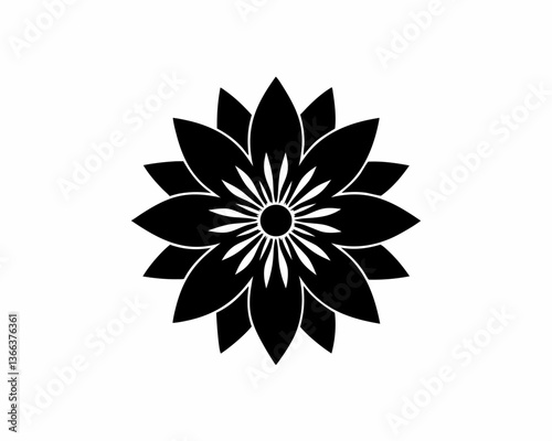 creative details Bee Balm Floral Icon vector illustration
