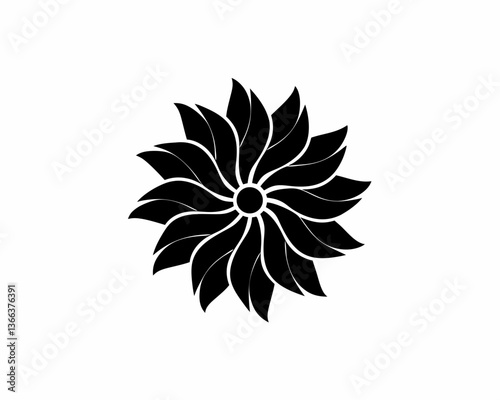 creative details Bee Balm Floral Icon vector illustration