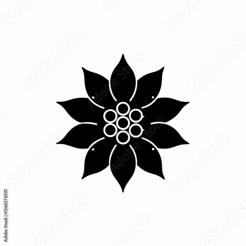 creative details Bee Balm Floral Icon vector illustration