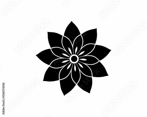 creative details Bee Balm Floral Icon vector illustration