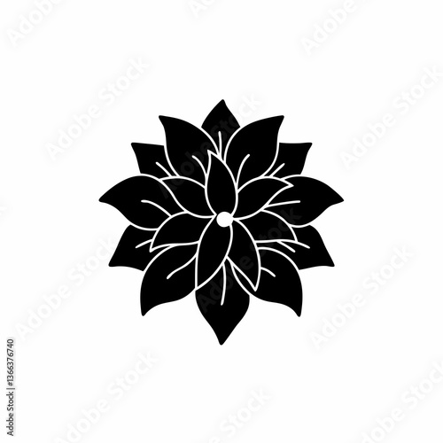 creative details Bee Balm Floral Icon vector illustration