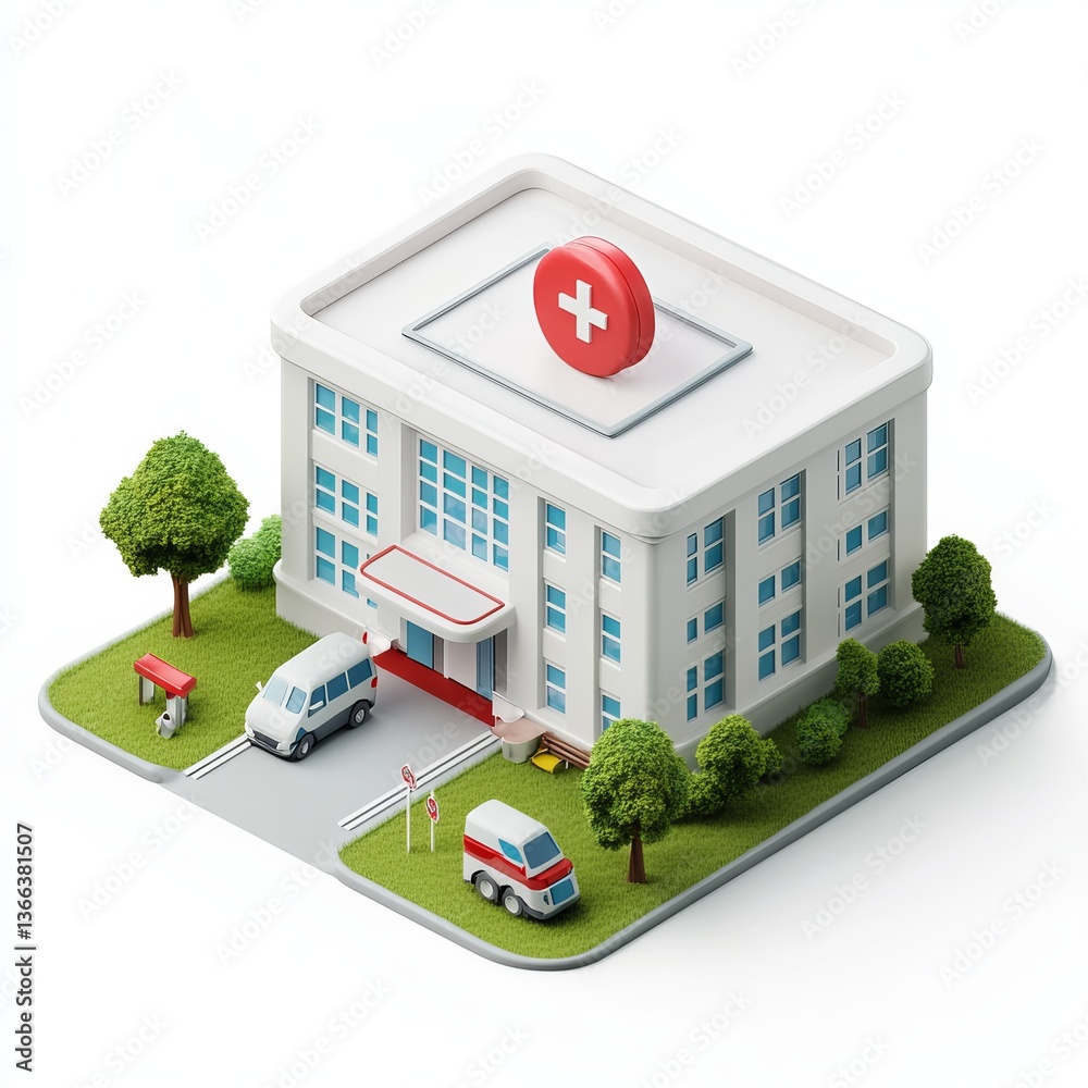 Obraz premium isometric city street