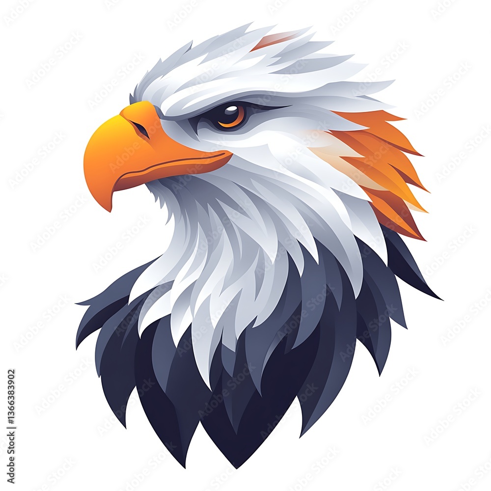 Obraz premium Sharp eyed eagle bird logo high resolution photo