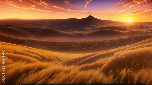 sunset in the mountains