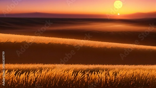 sunset in the mountains