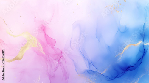 Soft cloud-like watercolor blending pastel colors background