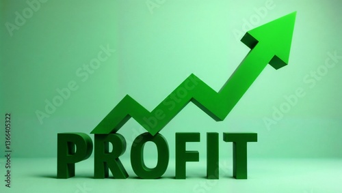 Profit Growth Visualization with Upward Trend for Business Insights.