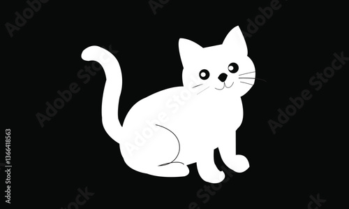 Cat emoji icon vector image.