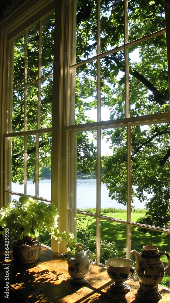 Obraz premium Sunlight through House Windows.