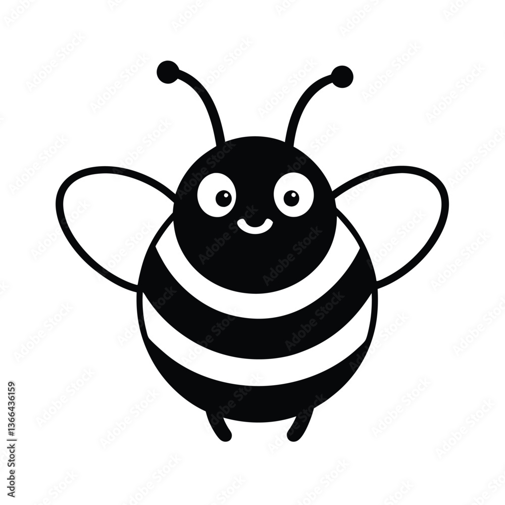 Naklejka premium bee cartoon character