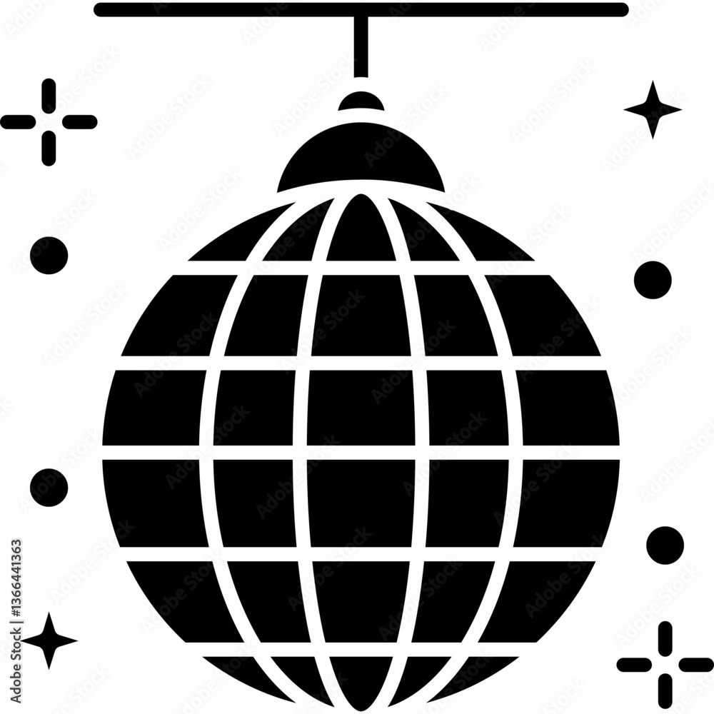 Fototapeta premium Disco ball Icon
