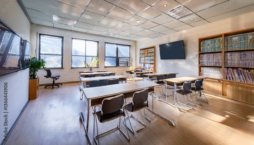 Fototapeta premium modern classroom with LED 