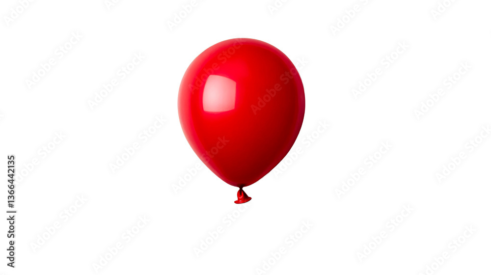 Red balloon with highlights on a black background, cut out transparent Red balloon with highlights on a black background, cut out transparent