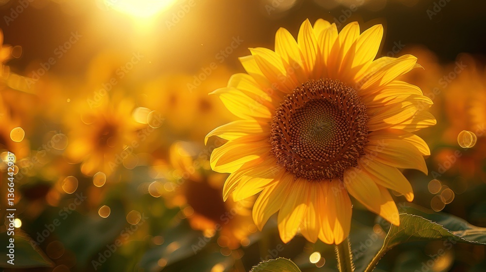 Obraz premium Sunflowers in Golden Light