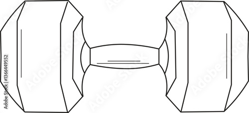 The Illustration of Gym Tools Called Dumbbell