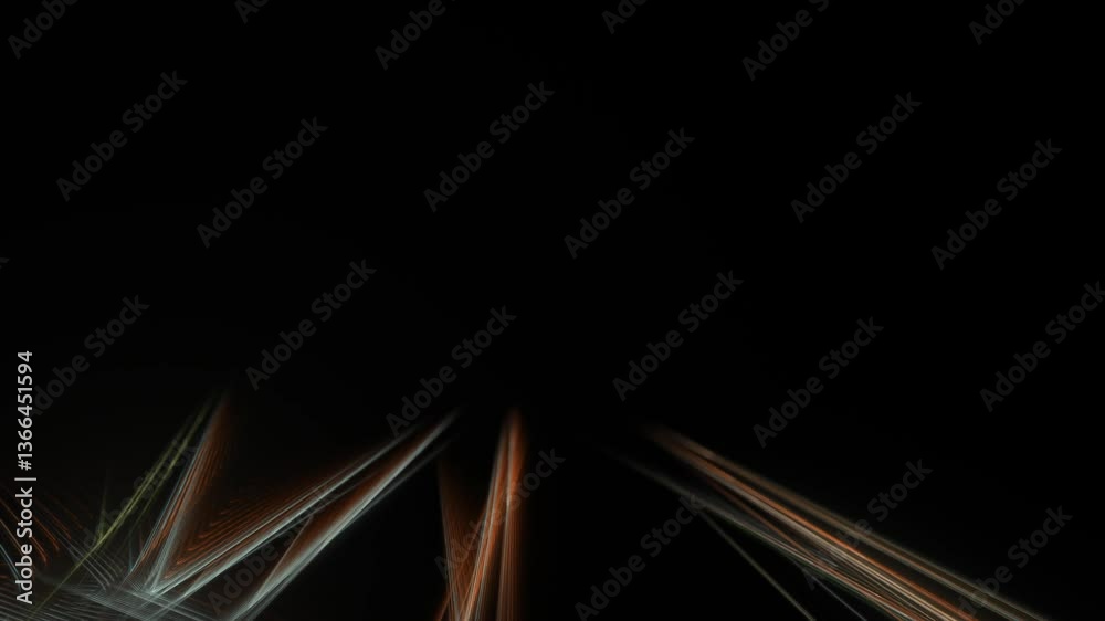 filigrane helle leuchtende Linien, futuristisch, Netzwerk, Hintergrund, digitale Daten, Hintergrund, Technologie, Wissenschaft, EDV, IT, Internet, ruhig, schwarz, gelb, orange