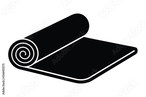 yoga mat vector icon.eps