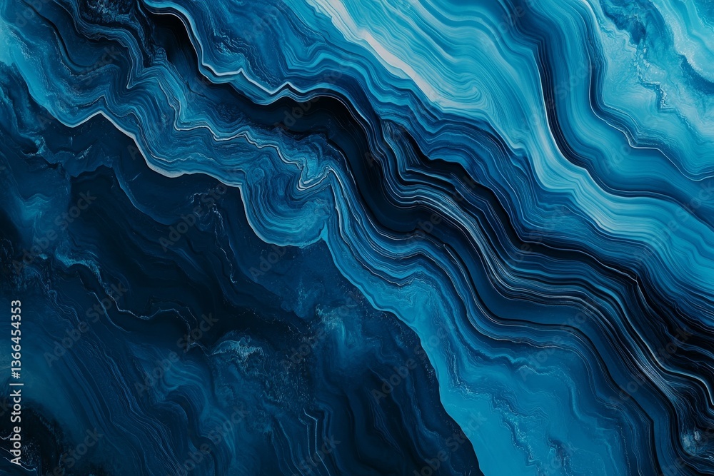 Fototapeta premium Abstract Blue Marble Texture Background