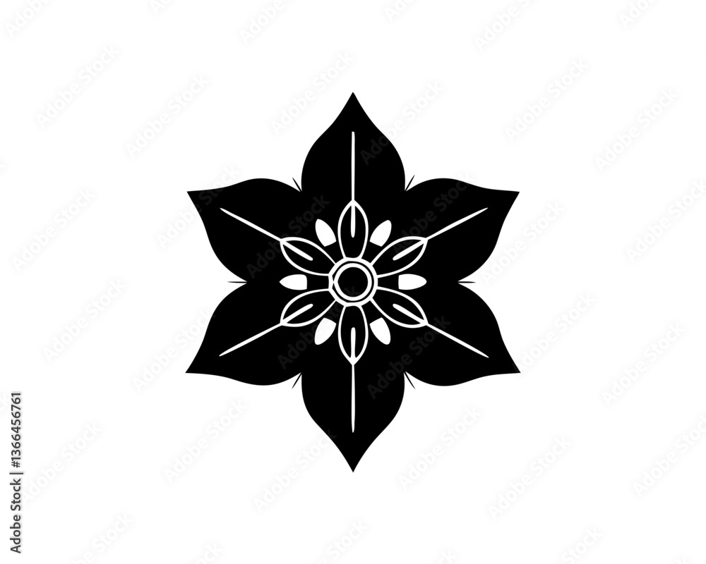 Obraz premium creative details Blazing Star Flower Icon vector illustration