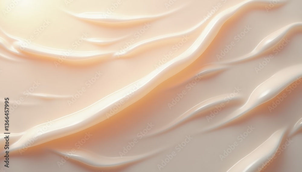 Fototapeta premium Textured cream waves on a soft warm background 