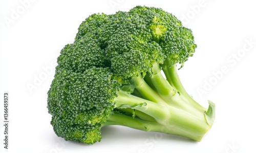 Fresh Broccoli Head Isolated (1)