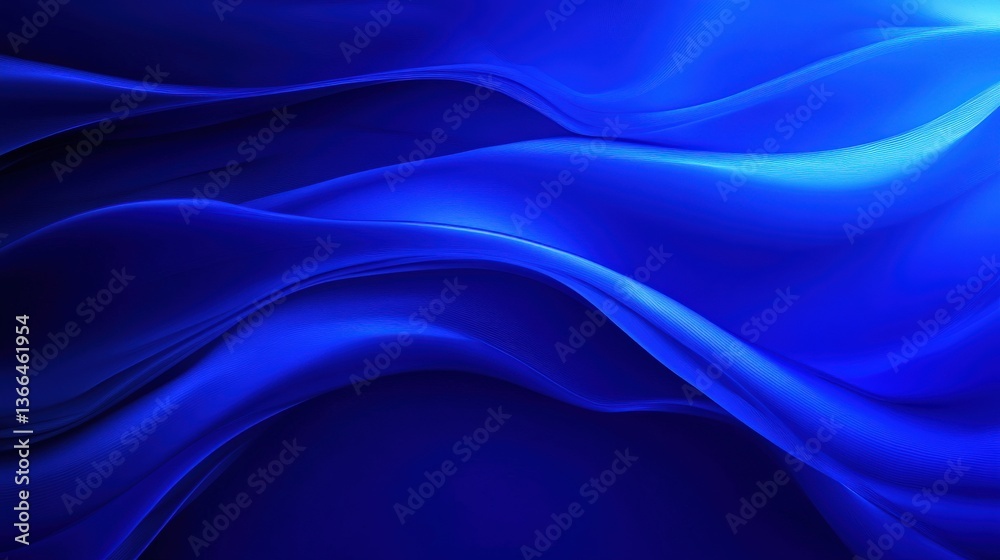 Obraz premium Dynamic Blue Fabric Flowing