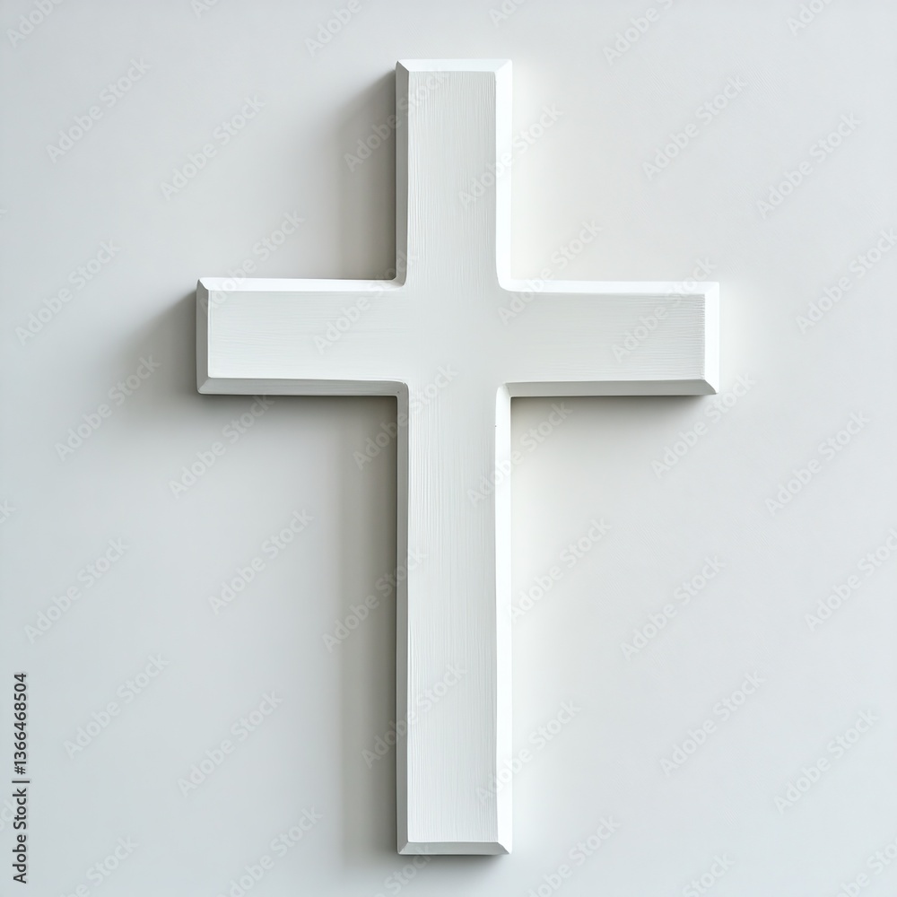 Cross crucifix symbol craft isolated on a white background, perfect for religious or spiritual design purposes Cross crucifix symbol craft isolated on a white background, perfect for religious or spiritual design purposes