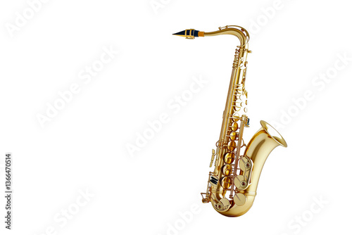 Wallpaper Mural Golden saxophone, musical instrument for jazz music performance, cut out transparent Torontodigital.ca