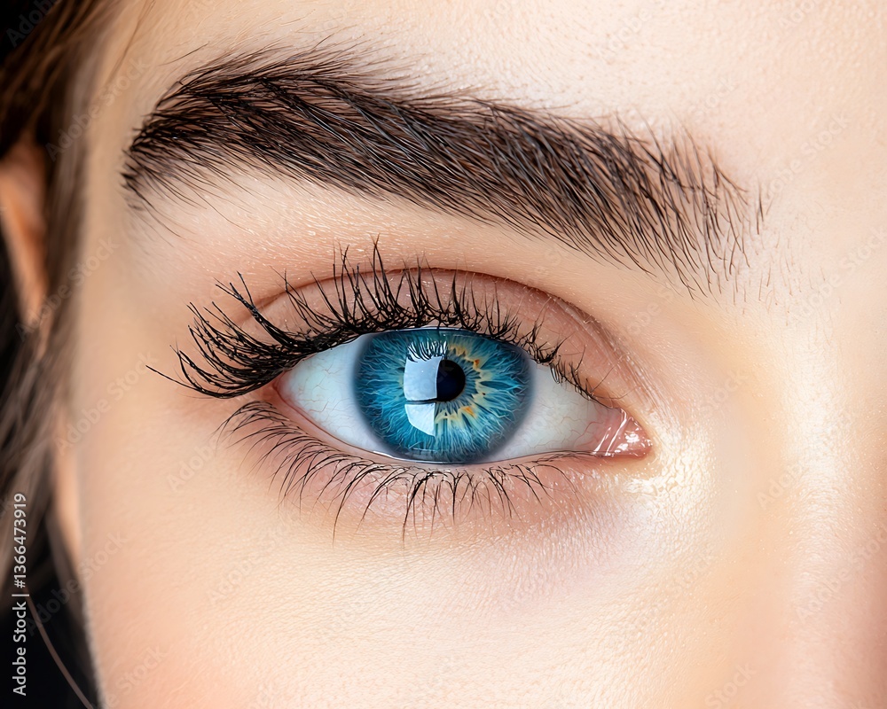 Fototapeta premium Closeup Woman's Blue Eye
