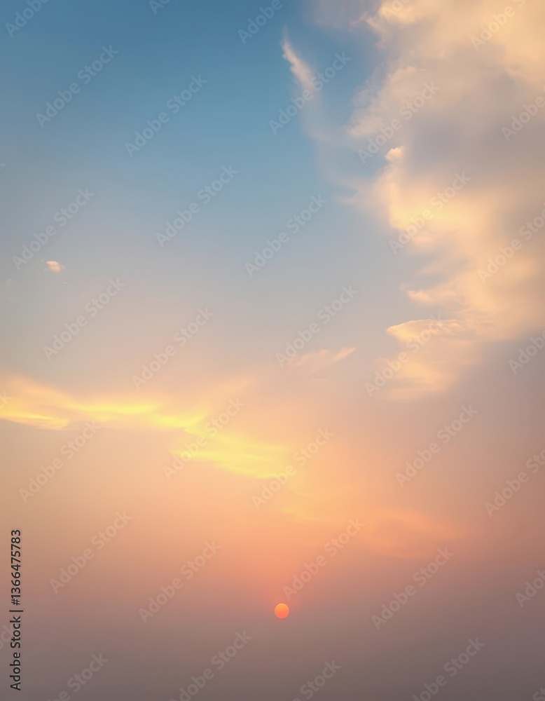 Soft pastel sunrise, gentle cloud formations, calm sky, soft, sunrise Soft pastel sunrise, gentle cloud formations, calm sky, soft, sunrise
