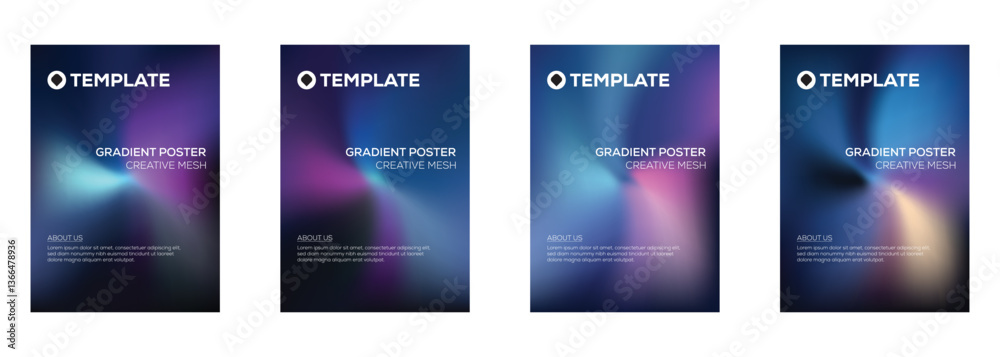 Gradient Poster Templates Creative Mesh Design, Abstract Backgrounds Gradient Poster Templates Creative Mesh Design, Abstract Backgrounds