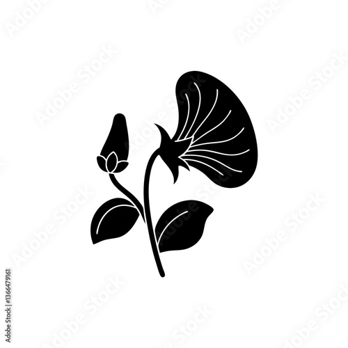 creative details Sweet Pea Flower Icon vector illustration
