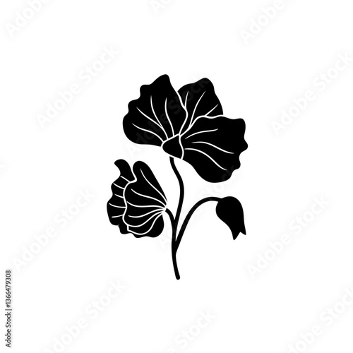 creative details Sweet Pea Flower Icon vector illustration
