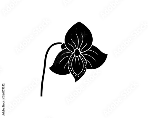 creative details Sweet Pea Flower Icon vector illustration
