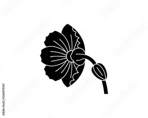 creative details Sweet Pea Flower Icon vector illustration
