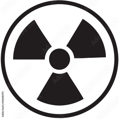 A stark warning: the universal symbol of radiation danger, a potent reminder of unseen threats, rendered in bold black and white.