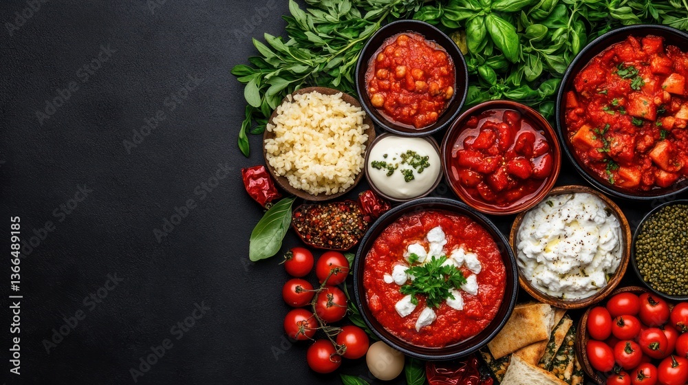 custom made wallpaper toronto digitalMediterranean Food Feast: A Culinary Delight of Flavors and Colors