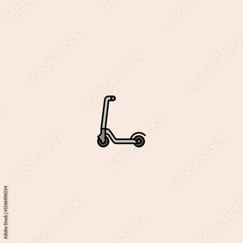 Scooter icon flat vector design. 